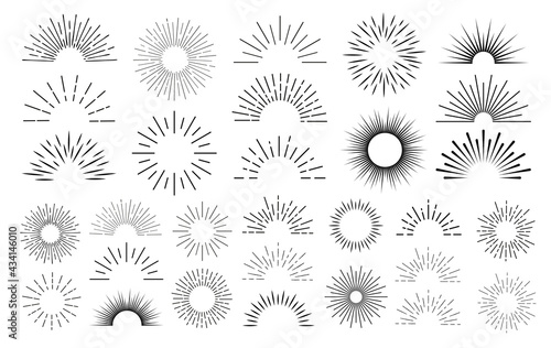 Sunburst element radial stripes or sunburst backgrounds