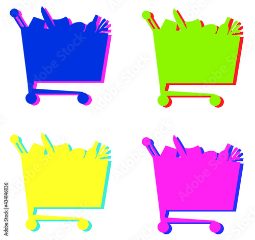 pictogramme chariot de course