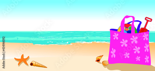 sac de plage bord de mer