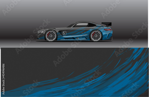 Car wrap decal designs. Abstract racing and sport background for racing livery or daily use car vinyl sticker	