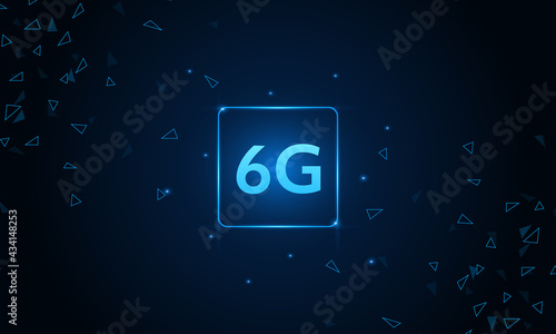 concept of technology 6G mobile network , New generation telecommunication , high-speed mobile Internet,	
