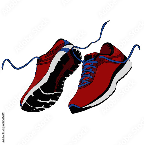 Red sneakers