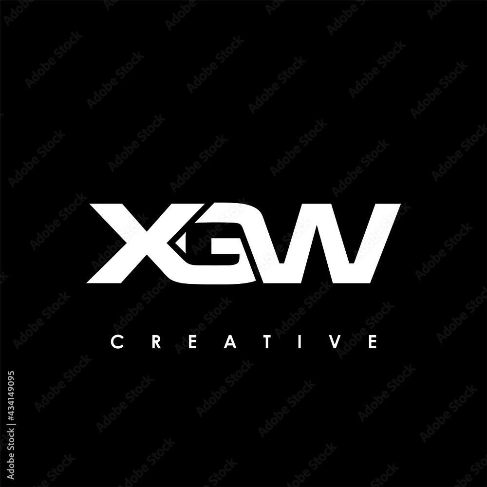 XGW Letter Initial Logo Design Template Vector Illustration