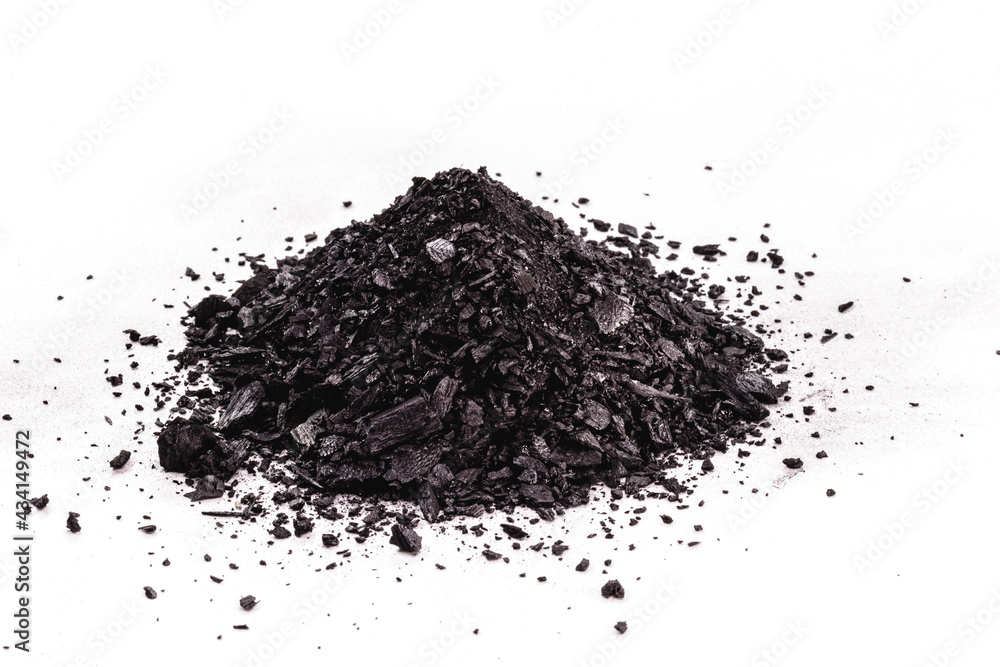 pile of coal dust isolated on white background pile of coal dust isolated on white background