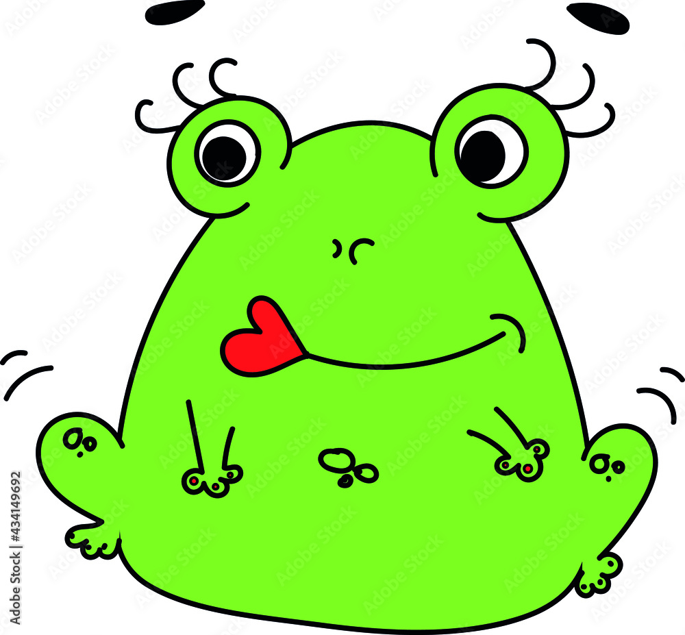 Naklejka premium frog cartoon