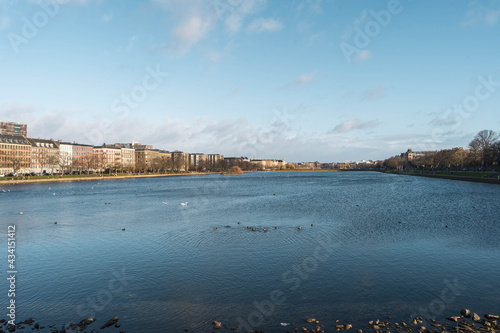 Photography river in winter in copenhagen