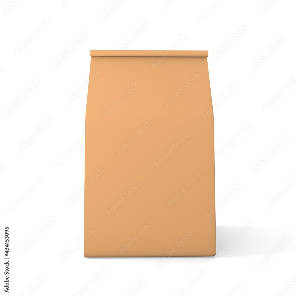 Paper bags on white background.3dillustration.