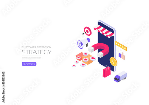 Online store customer retention strategy, online marketing