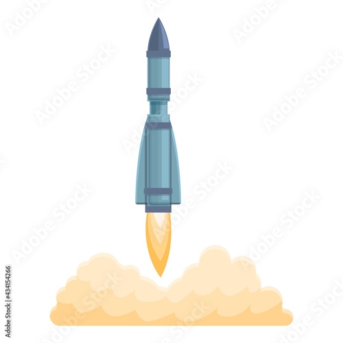 Spacecraft launch engine icon. Cartoon of Spacecraft launch engine vector icon for web design isolated on white background