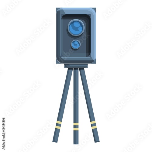 Speed radar tripod icon. Cartoon of Speed radar tripod vector icon for web design isolated on white background