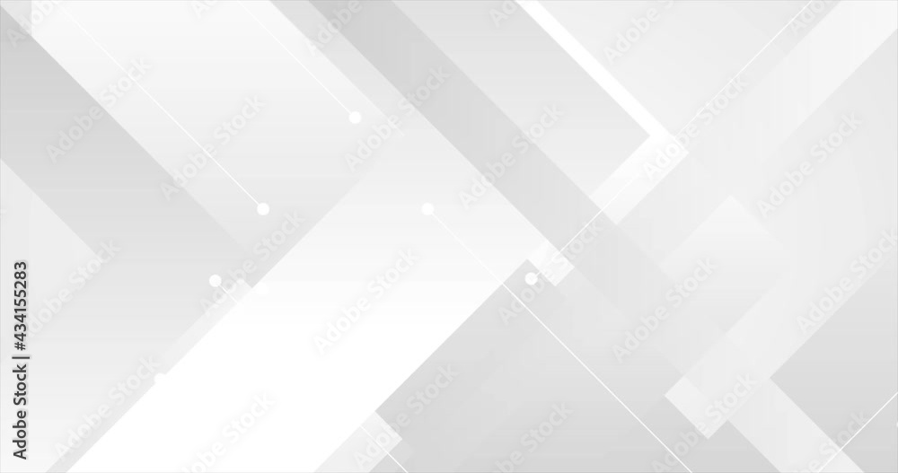 Grey and white minimal geometry abstract motion background with circuit board lines. Seamless looping. Video animation 4K 4096x2160 Grey and white minimal geometry abstract motion background with circuit board lines. Seamless looping. Video animation 4K 4096x2160