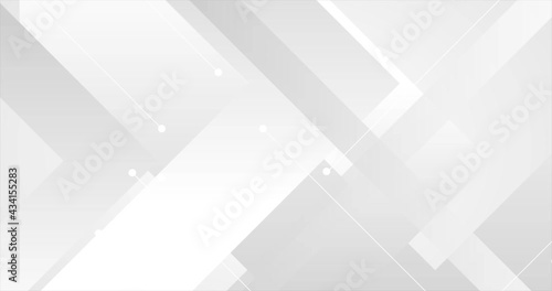 Grey and white minimal geometry abstract motion background with circuit board lines. Seamless looping. Video animation 4K 4096x2160 photo