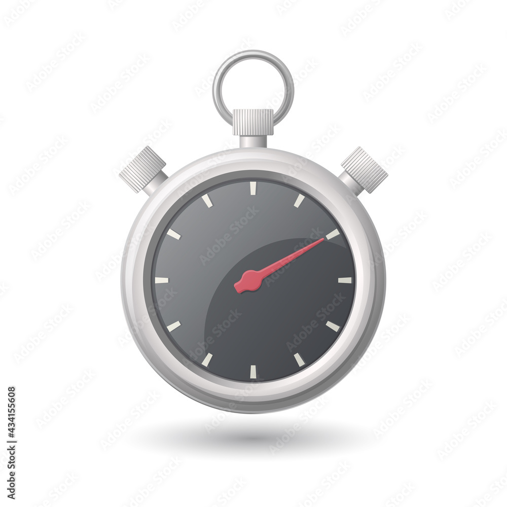 Stopwatch, timer, clock illustration. Flat illustration of stopwatch. Vector icon for web design. Isolated on white background. Stopwatch, timer, clock illustration. Flat illustration of stopwatch. Vector icon for web design. Isolated on white background.
