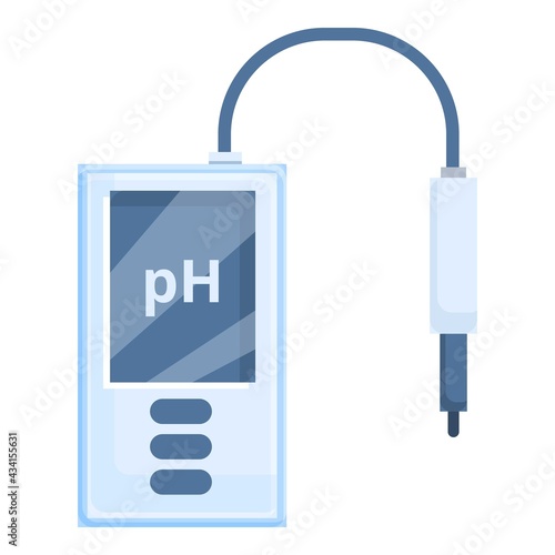 Ph meter control icon. Cartoon of Ph meter control vector icon for web design isolated on white background