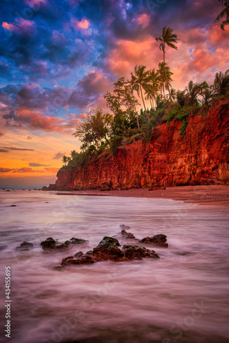 Seascape with cliff at sunset in Thailand. Nature and travel concept. © nuttawutnuy