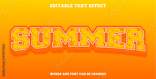 editable text effect summer