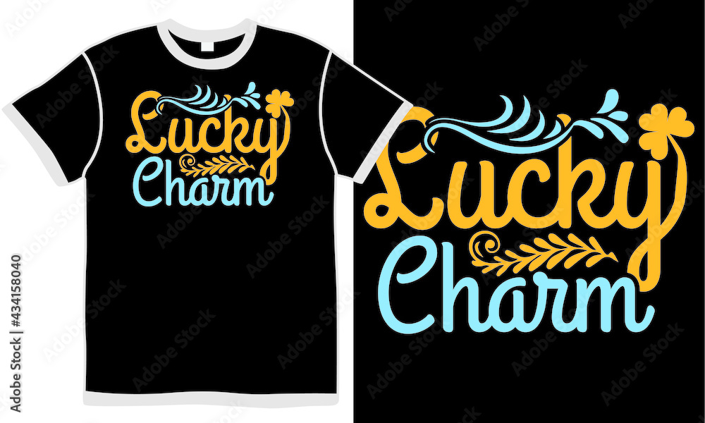 lucky charm, irish isolated clothing, charm t shirt design concept lucky charm, irish isolated clothing, charm t shirt design concept