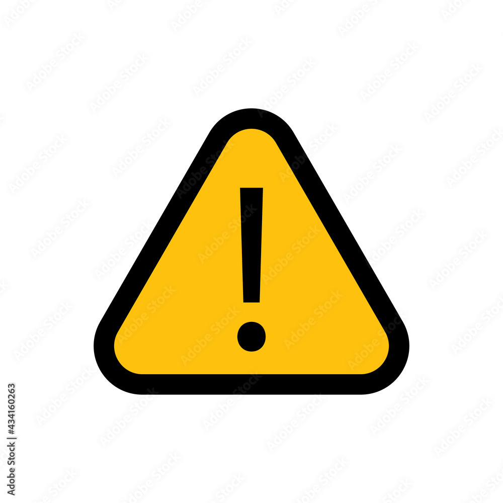 Alert icon. Danger symbol. Flat Vector illustration attention sign with exclamation mark icon. Risk sign. Alert icon. Danger symbol. Flat Vector illustration attention sign with exclamation mark icon. Risk sign.