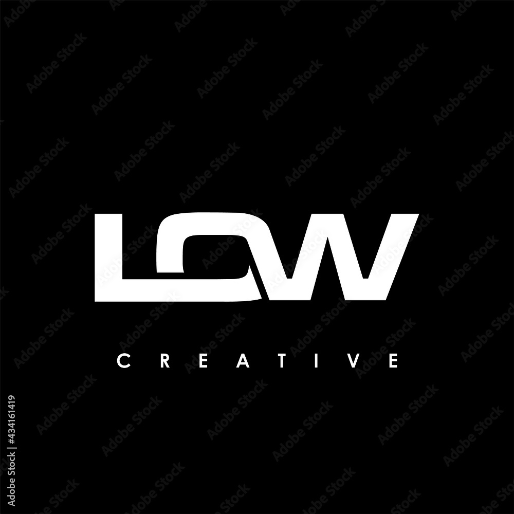 LOW Letter Initial Logo Design Template Vector Illustration LOW Letter Initial Logo Design Template Vector Illustration