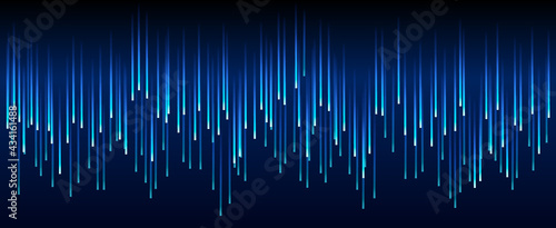 Dark blue Technology Sci-fi abstract matrix futuristic background, computer data stream, vector Illustration.