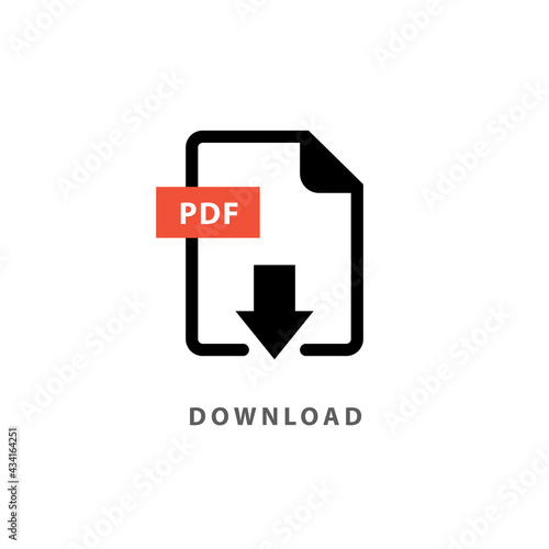 Download document icon app. File download data vector symbol button arrow