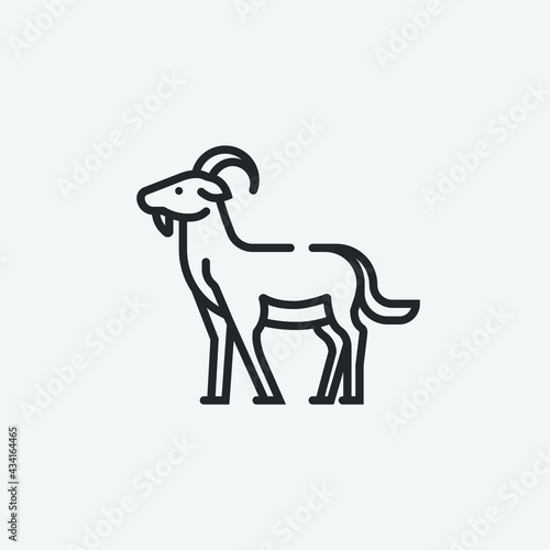 Goat vector icon illustration sign