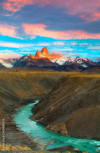 Sunrise in the mountains, El Chalten, Patagonia, Argentina