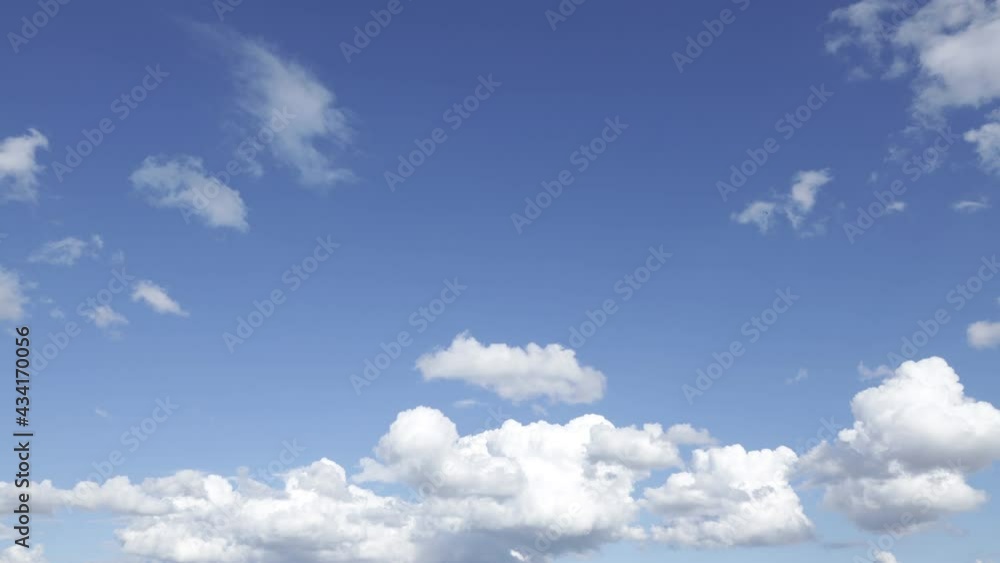 blue panoramic sky with floating clouds (4K time lapse) blue panoramic sky with floating clouds (4K time lapse)