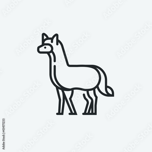 Lama vector icon illustration sign