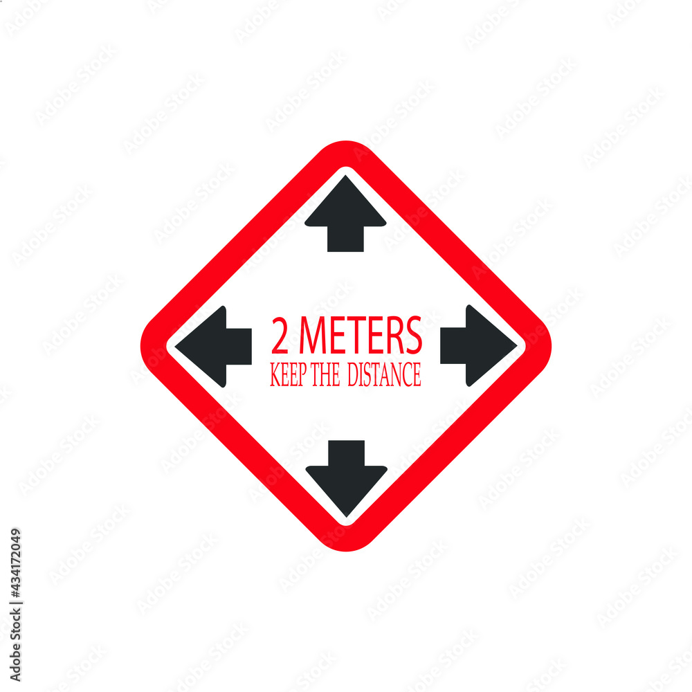 sign for social distance vector icon sign for social distance vector icon