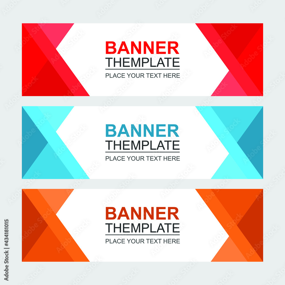 Set of abstract vector banners design. Collection of web banner template. modern template design for web  ads  flyer  poster background