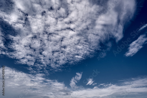 blue sky in white clouds