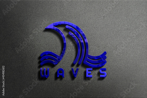 3d Waves Logo Design For Industry