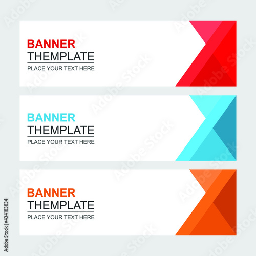 Set of abstract vector banners design. Collection of web banner template. modern template design for web  ads  flyer  poster background