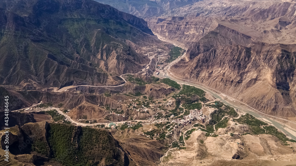 Sulak Canyon is the deepest canyon in Europe. Depth 1920 meters, length 53 km. Located in the valley of the Sulak River. Dagestan, Russia
