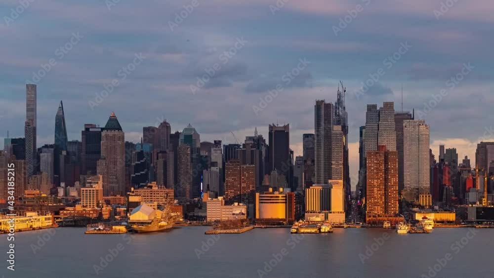 New York City skyline cityscape with architecture time lapse New York City skyline cityscape with architecture time lapse