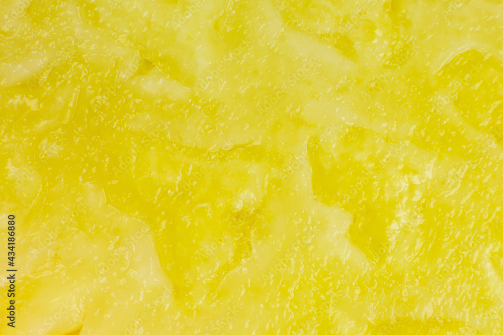 Pineapple texture background. Exotic fruit close up photo, macro view. Healthy lifestyle food. Beautiful wallpaper. Vegetarian and vegan concept. Vitamins from nature.
