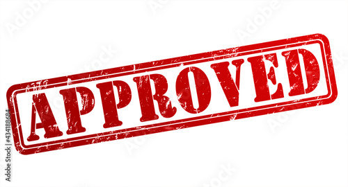 approved rubber stamp concept illustration