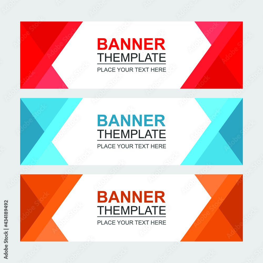 Set of abstract vector banners design. Collection of web banner template. modern template design for web, ads, flyer, poster background