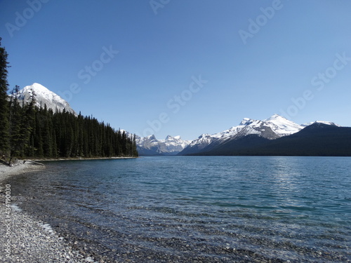 Lake mountain view pristine nature