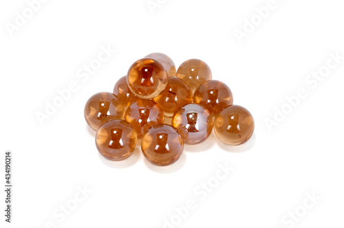 Принти на полотні Glass decorative stones on white background