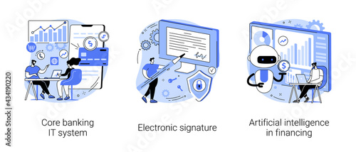 Business software abstract concept vector illustrations.