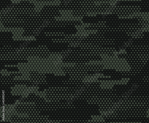 Camouflage vector digital pattern, trendy texture, seamless modern background.