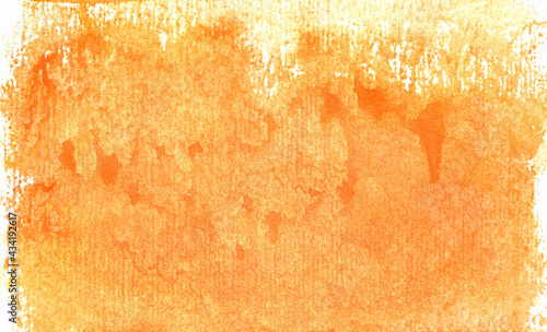 Abstract orange watercolor background for design