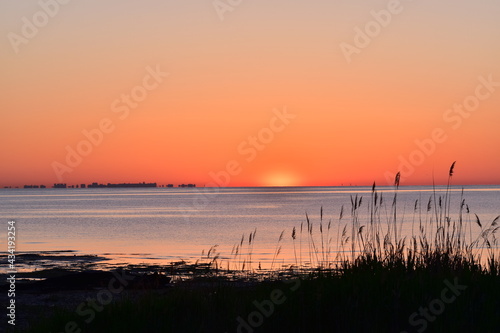 Sunrise at Raritan bay New Jersey