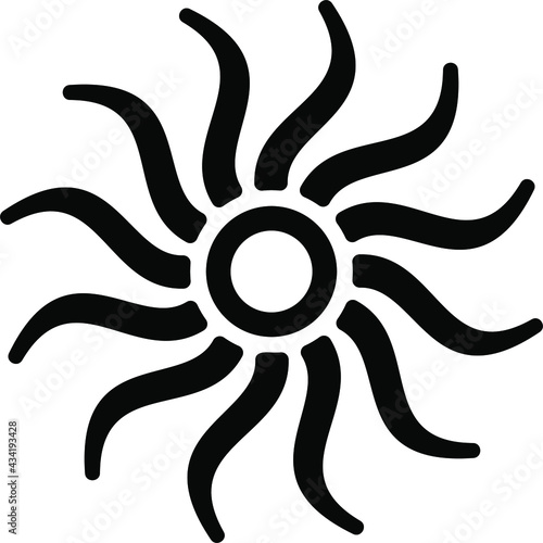 Black and white image of the sun