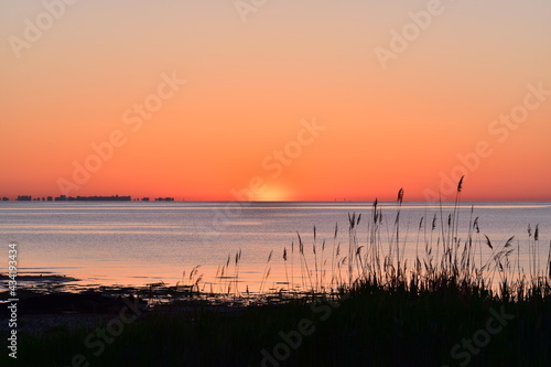 Sunrise at Raritan bay New Jersey