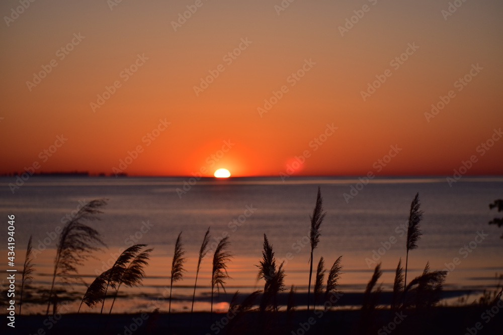 Sunrise at Raritan bay New Jersey