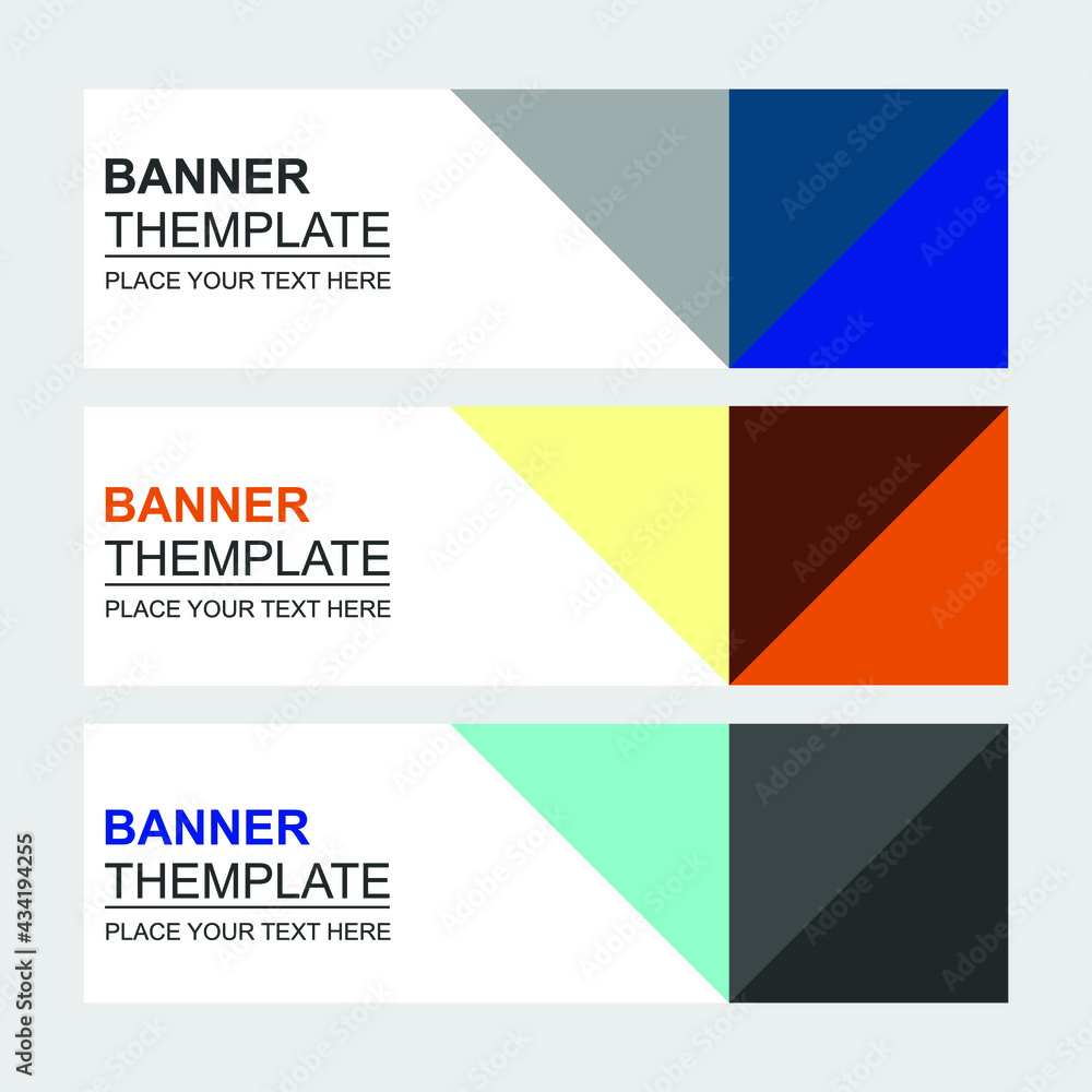 Fototapeta premium Set of abstract vector banners design. Collection of web banner template. modern template design for web ads flyer poster background