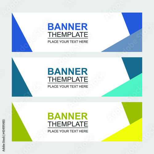 Set of abstract vector banners design. Collection of web banner template. modern template design for web ads flyer poster background